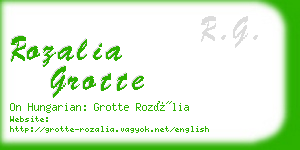 rozalia grotte business card